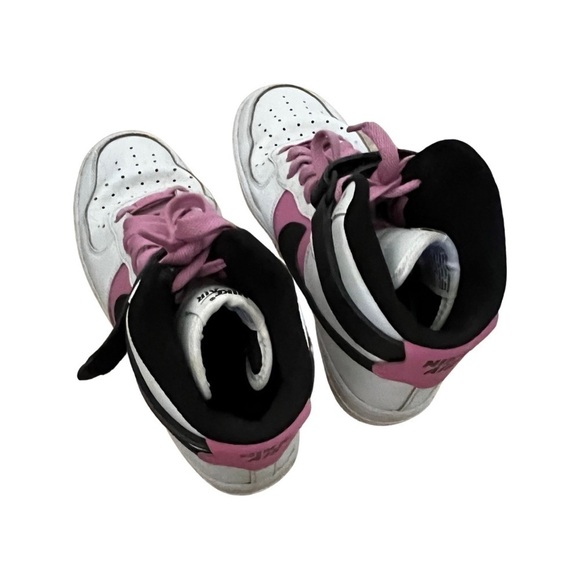 NIKE Women's Air Force 1 High Pink White Sneakers Sz 8.5 - Picture 3 of 5